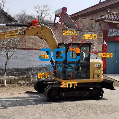 307 309 Нажмите и потяните стекло окна левой двери до и после лобового стекла экскаватора