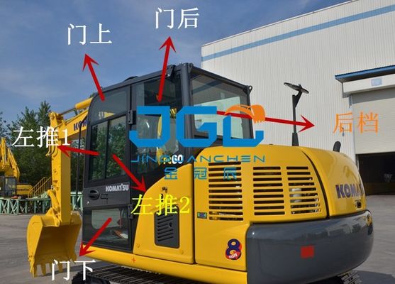 Двери экскаватора PC60-8 70-8 и лобовое стекло Windows левое и правое спереди и сзади стеклянное