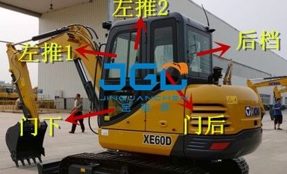 Двери и Windows экскаватора XE60D спереди и сзади вышли и правые запасные части лобового стекла