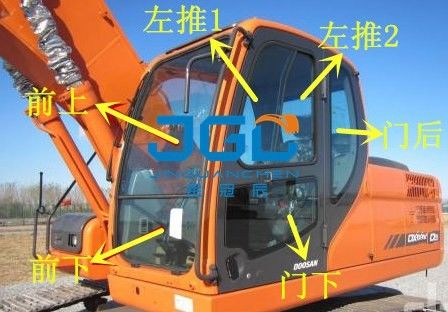 DX150-9C 150LC экскаватор Передняя задняя дверь крышный прибор Верхнее и нижнее лобовое стекло Ламинированное стекло