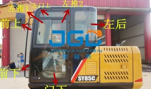 Окно передней шестерни экскаватора 95C SY85C 70 заднее и верхнее и более низкое лобовое стекло