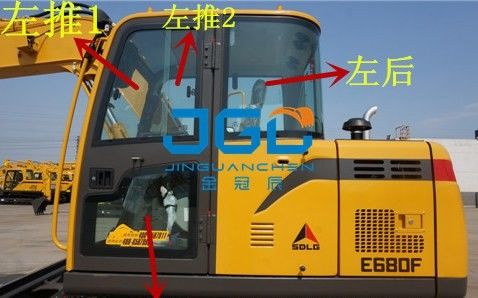 E680F 675F Экскаватор Переднее и заднее ветровое стекло Левое и правое стекло окна