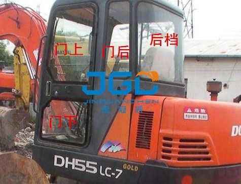 Лобовое стекло стекла DH55-LC-7 экскаватора спереди и сзади, левые и правые двери и Windows