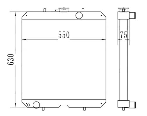 PC56 PC56-7 PC78US-6 PC78MR-6 Радиатор экскаватора 21W-03-41110 21W-03-41000