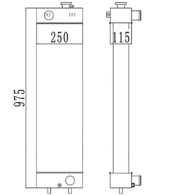 OEM 22B-03-12110 Качество PC128 PC138US-2 радиатор экскаватора