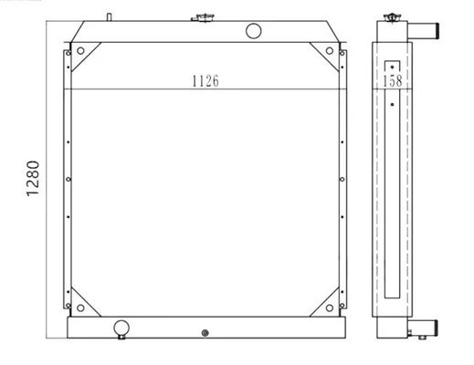 DH500-7D радиатор экскаватора 202-00077E 13F51000 202-00077C с алюминиевым