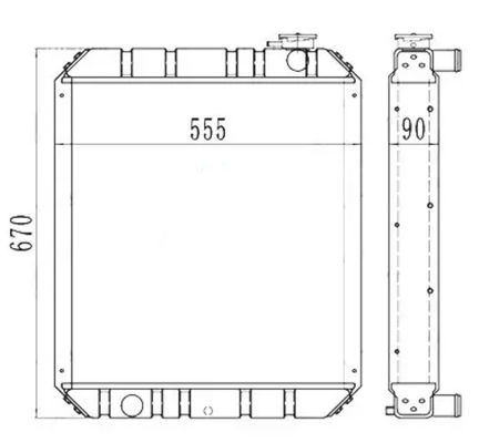 EC55 EC55-7 EC55B Радиатор 14522957 14630555 14523887 14503550 14523888 14521810 Для экскаваторов