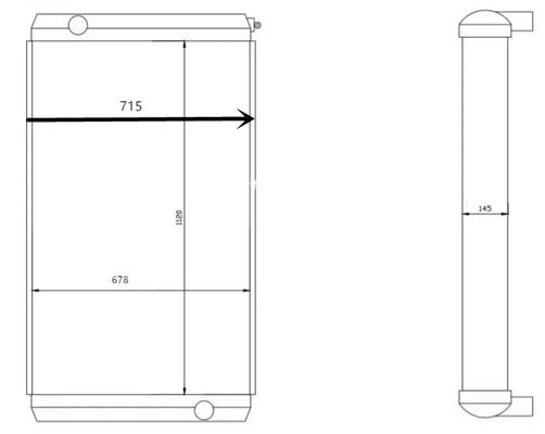 Алюминиевый радиатор для экскаватора L180F L50E L220E 11110637 11110685