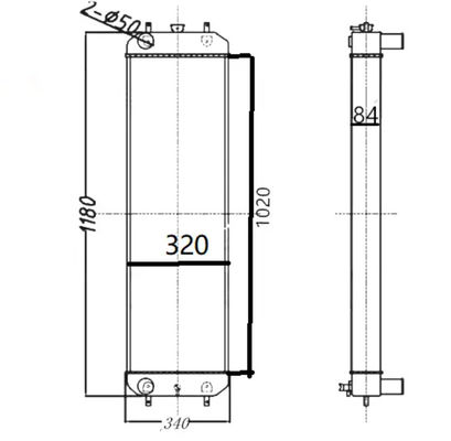 Алюминиевый радиатор для деталей экскаваторов ZAX240-3 4650355