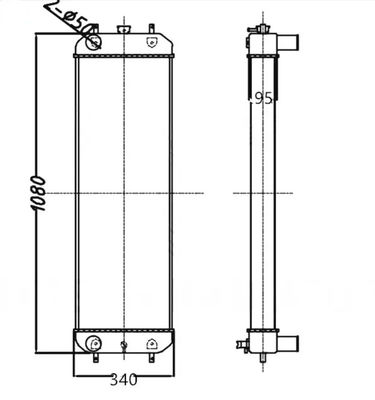 Алюминиевый радиатор ZAX200-3/ZAX210-3 радиатор экскаватора 4625641/4693832