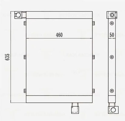 DX60 DX55 DX53W EX55W Масляный охладитель экскаватора K9006314 с алюминиевым материалом