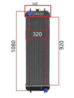 ZAX200-3 ZAX200-3F ZAX210-3 ZAX210H-3 ZAX210H-3F Радиатор экскаватора 4650352