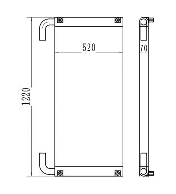 ZAX360H-3 экскаваторный охладитель масла 4648857 с алюминиевыми материалами