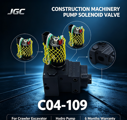 Лучшая цена C04-109 Скребковый экскаватор насос Соленоидный клапан для для гидронасосов Строительные машины 6 месяцев Гарантия
