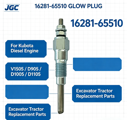 Свеча накаливания 16281-65510 для дизельного двигателя Kubota V1505 D905 D1005 D1105, запасные части для экскаватора и трактора