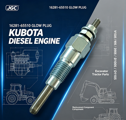 Свеча накаливания 16281-65510 для дизельного двигателя Kubota V1505 D905 D1005 D1105, запасные части для экскаватора и трактора