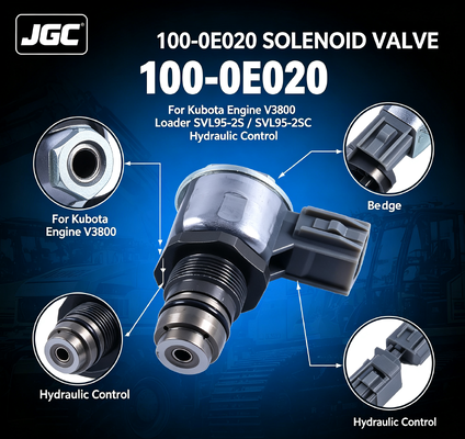100-0E020 Клапан-соленоид для экскаватора, запчасти для двигателя Kubota V3800, погрузчик SVL95-2S SVL95-2SC