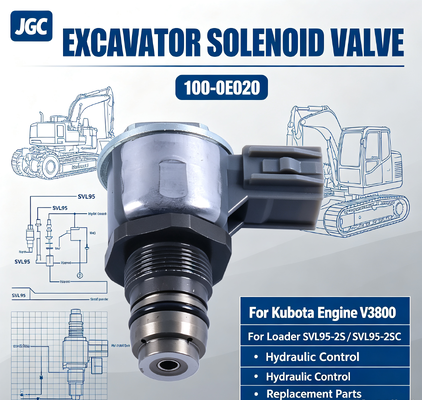 100-0E020 Клапан-соленоид для экскаватора, запчасти для двигателя Kubota V3800, погрузчик SVL95-2S SVL95-2SC
