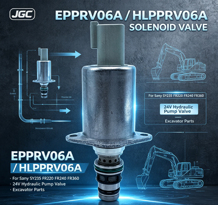 EPPRV06A 24V Пропорциональный электромагнитный клапан HLPPRV06A для гидравлического насоса экскаватора Sany SY235 FR220 FR240 FR360