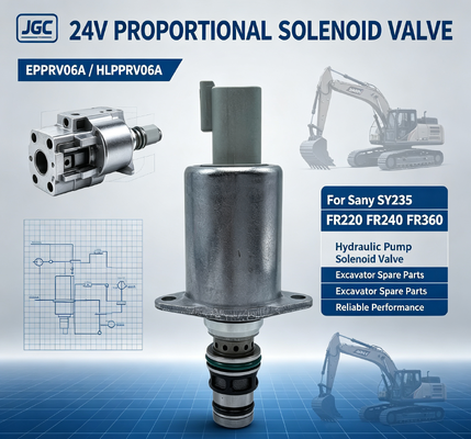 EPPRV06A 24V Пропорциональный электромагнитный клапан HLPPRV06A для гидравлического насоса экскаватора Sany SY235 FR220 FR240 FR360