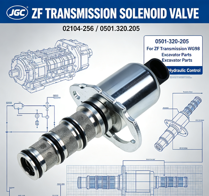 02104-256 0501-320-205 Части экскаватора Соленоидный клапан для Zf трансмиссии Wg98