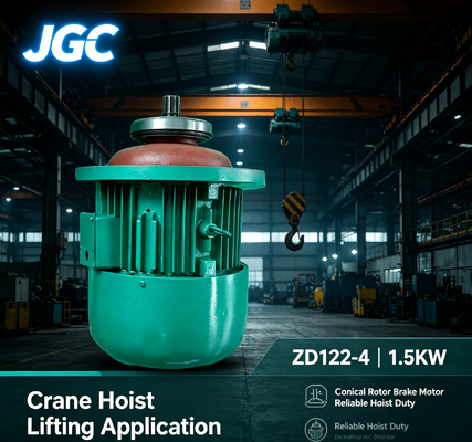 ZD122-4 Двигатель подъема крана тип 1,5 кВт Конический роторный тормозный двигатель